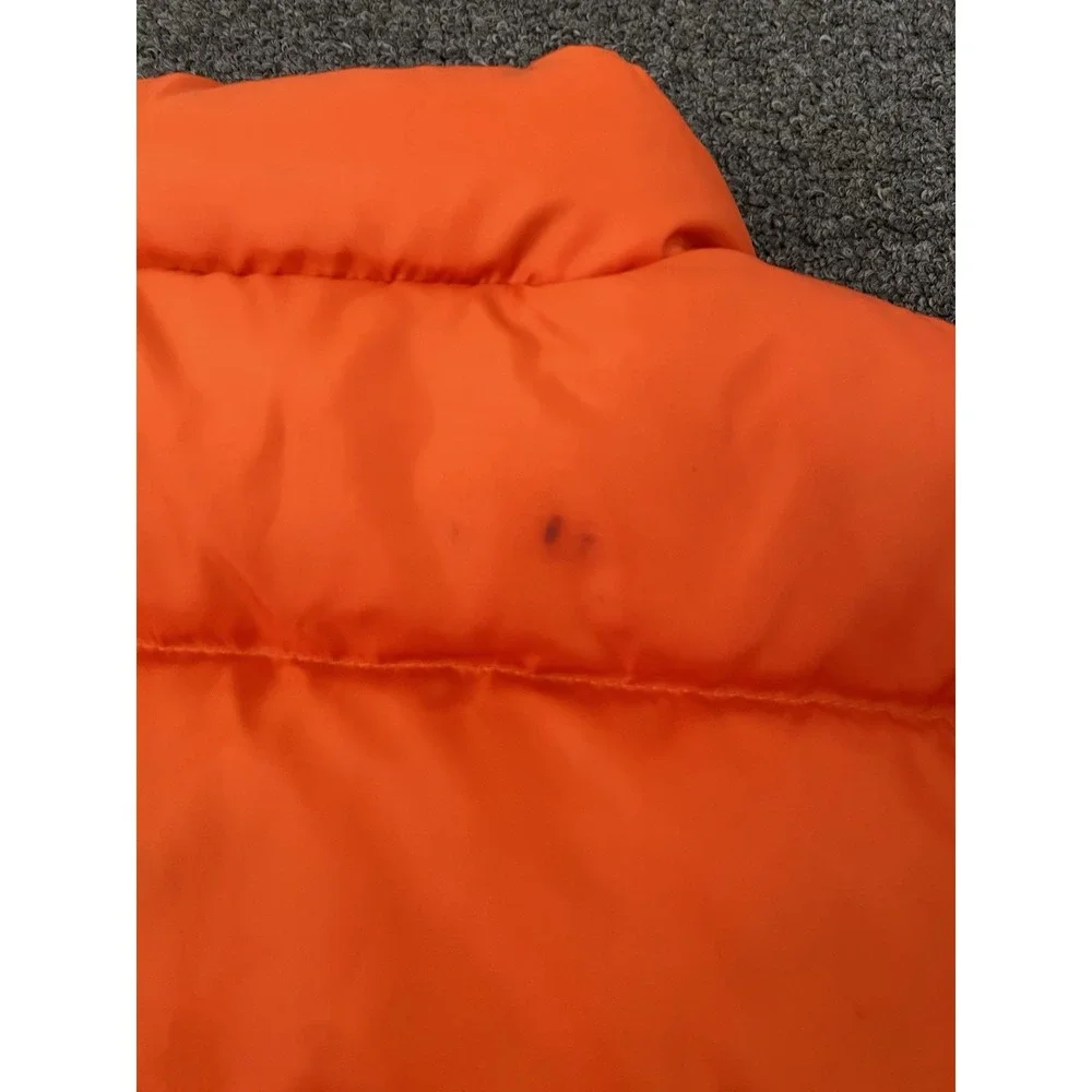 Vintage Polo Ralph Lauren Down Puffer Jacket Orange Kids 12M‎ Full Zip